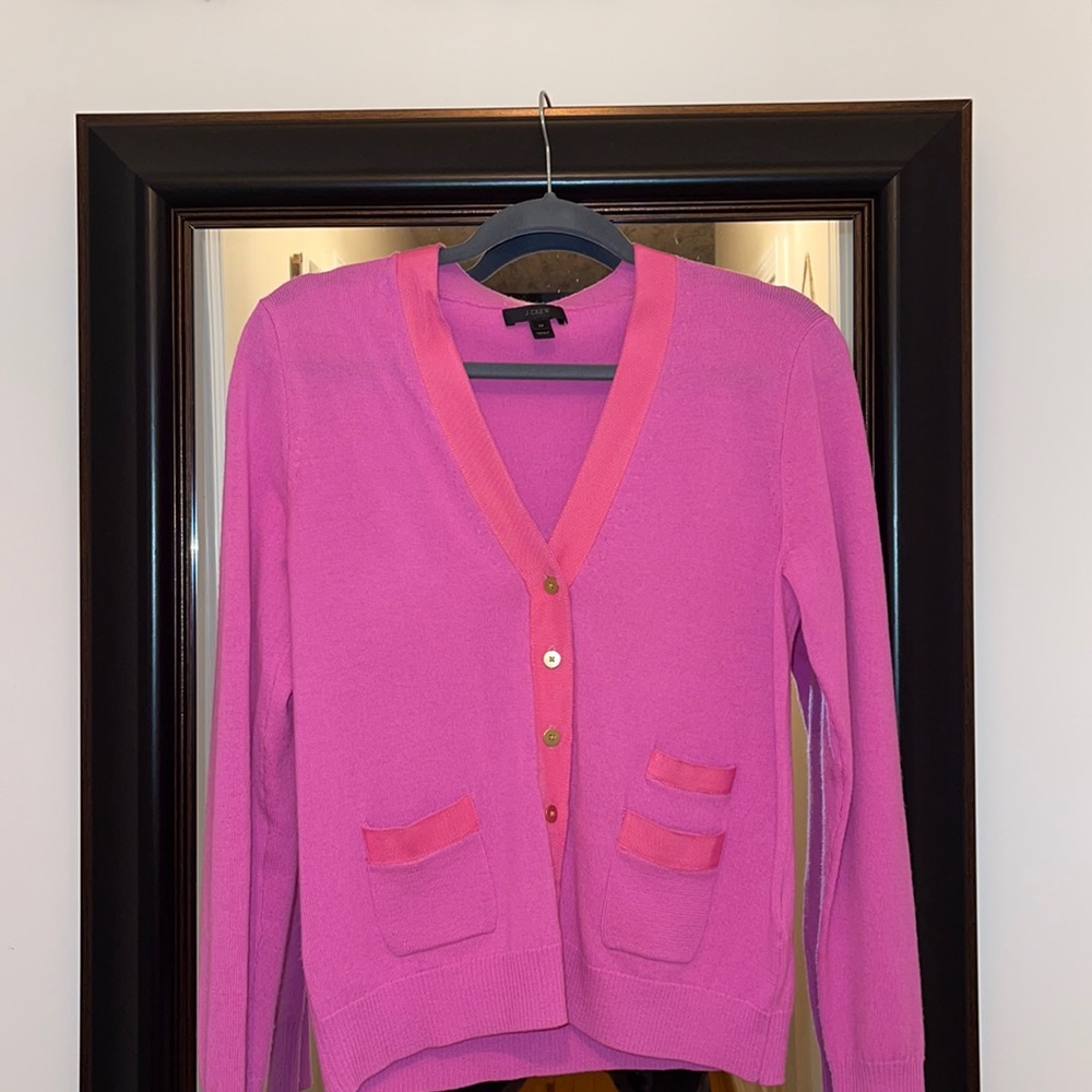 J Crew Pink Cardigan